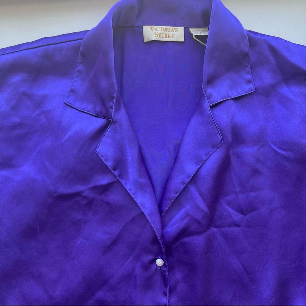 Victoria's Secret Gold Label Purple Satin Nightgown